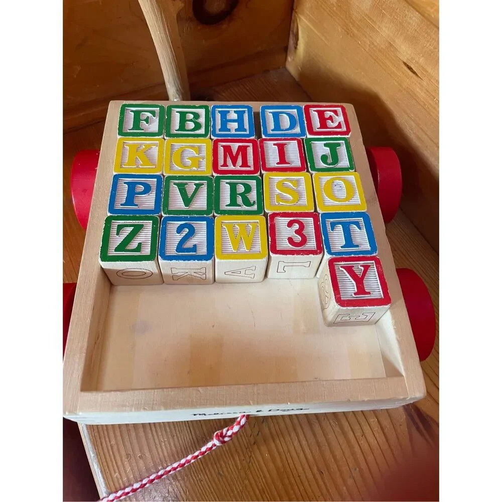 Melissa & Doug Wooden 123/ABC Blocks